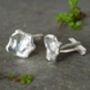 Molten Silver Cufflinks In Sterling Silver, thumbnail 2 of 3