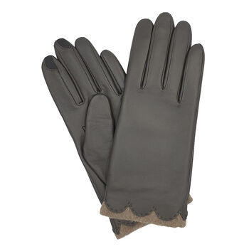 Beatrice. Women's Leather Touchscreen Gloves, 5 of 12