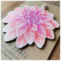 Wooden Pink Dahlia Decoration, thumbnail 3 of 5