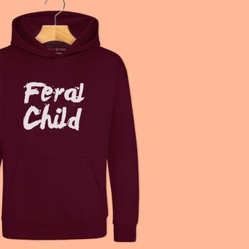 'Feral Child' Kids Hoodie Jumper, 6 of 10