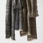 Fair Trade Woven Soft Yak Wool Raw Silk Unisex Scarf, thumbnail 8 of 11