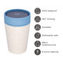 Leak Proof Reusable Cup 8oz Cream And Faraway Blue, thumbnail 1 of 4