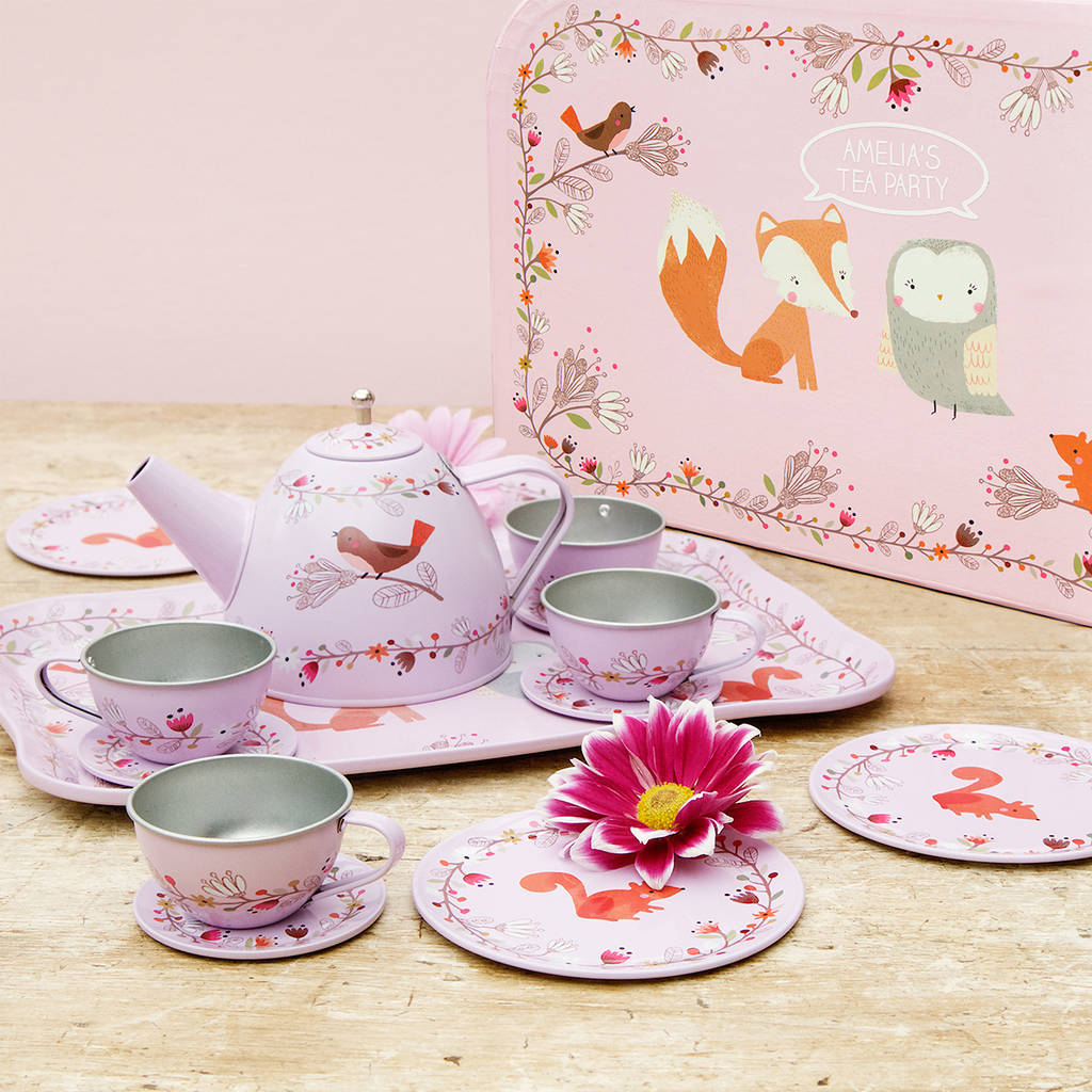 personalised tea set toy