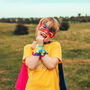 Personalised Superhero Cape Superstar Rainbow With Name, thumbnail 2 of 12