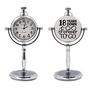Personalised 18th Anniversary Silver Colour Desk Clock, thumbnail 1 of 12