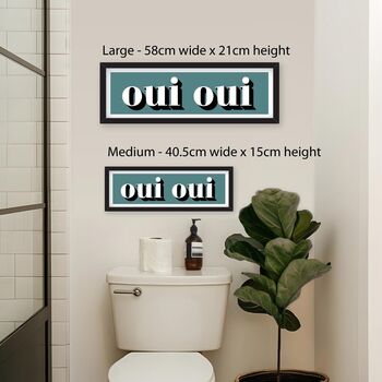 Framed Oui Oui Typography Print, 11 of 12