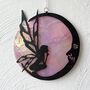Fairy And Moon Glass Wall Hanging, thumbnail 2 of 3