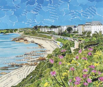 Falmouth, Castle Beach, Cornwall Collage Art Print, 3 of 5