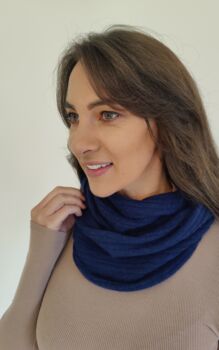 Personalised Pure Cashmere Unisex Snood Infinity Scarf, 3 of 12