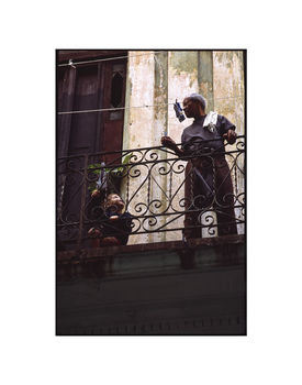 Young Boy And Grandad On Balcony Photographic Art Print, 3 of 4