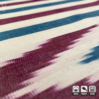 Zig Zag And Striped Handwoven Ikat Cushion Cover, 4 of 8