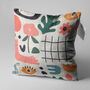 Abstract Pillow Cover With Plants And Flowers, thumbnail 2 of 7
