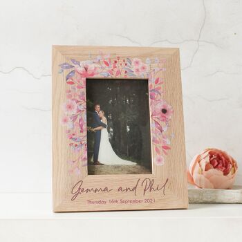 Personalised Photo Frame, Pinks And Lilacs, 3 of 6