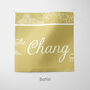 Personalised Gold Holly Christmas Cushion, thumbnail 6 of 7