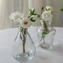 Dainty Clear Glass Bud Vases Set Of Four, thumbnail 2 of 5