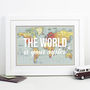 'The World Is Your Oyster' Map Print, thumbnail 4 of 5