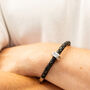 Personalised Travel Symbols Men's Leather Bracelet, thumbnail 6 of 11