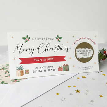 Personalised Christmas Gift Voucher Scratch Card, 8 of 9