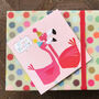 Flamingos Happy Birthday Card, thumbnail 1 of 5