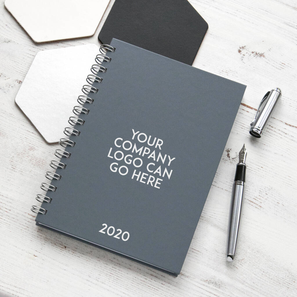 personalised company name corporate logo weekly diary by jin.b