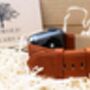 Personalised Brown Leather Strap For Apple Watch 38mm 40mm 41mm 42mm 44mm 45mm 46mm 49mm / Series11, Series10, Series9, Series8, Series7, Series6, Series5, Series4, Series3, Series2, Series1, Se3, Se2, Se1, Ultra1, Ultra2, Ultra Three, thumbnail 1 of 8
