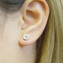 Topaz November Birthstone Silver Ear Jacket Earrings, thumbnail 3 of 5