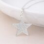 Personalised Sterling Silver Pavé Star Pendant Necklace, thumbnail 1 of 12