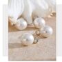 Monaco D’or Pearl Gold Crystal Cream Ball Stud Earrings, thumbnail 1 of 2