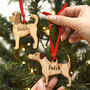 Personalised Dog Breed Wooden Christmas Tree Decoration, thumbnail 1 of 8