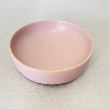 Antique Painted Pink Wooden Fruit Bowl ~ Six, 5 of 11