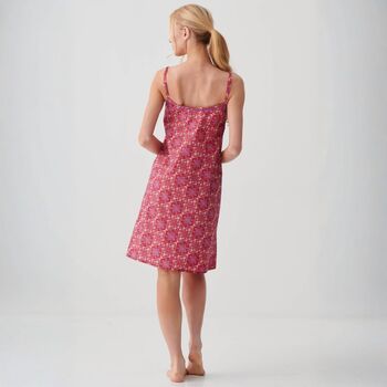 Women's 'Byzantine' Paisley Crisp Cotton Strappy Nightdress, 2 of 4