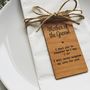 Mother Of The Groom Wooden Place Setting, thumbnail 5 of 5