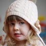 Girls Crochet Flower Cotton Lining Soft Yarn Knit Hat, thumbnail 4 of 12