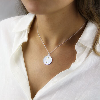 Sterling Silver Sun And Moon Yinyang Coin Necklace, 4 of 7