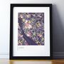 Personalised Floral Abstract Map Print, thumbnail 1 of 5