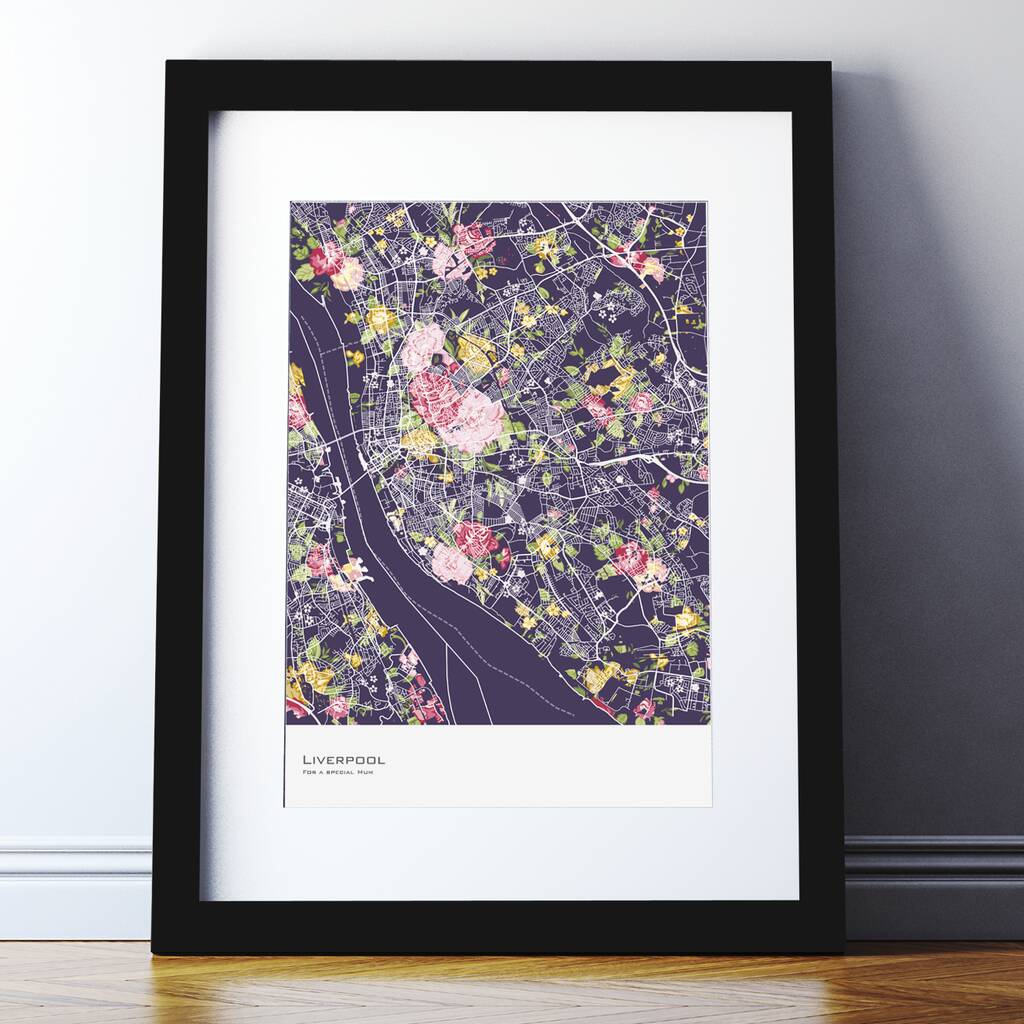 Personalised Floral Abstract Map Print, 1 of 5