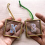 Couples Keepsake Hand Embroidered Framed Letters, thumbnail 1 of 9