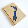 Handcrafted New Zealand Map Travel Notebook, thumbnail 2 of 5