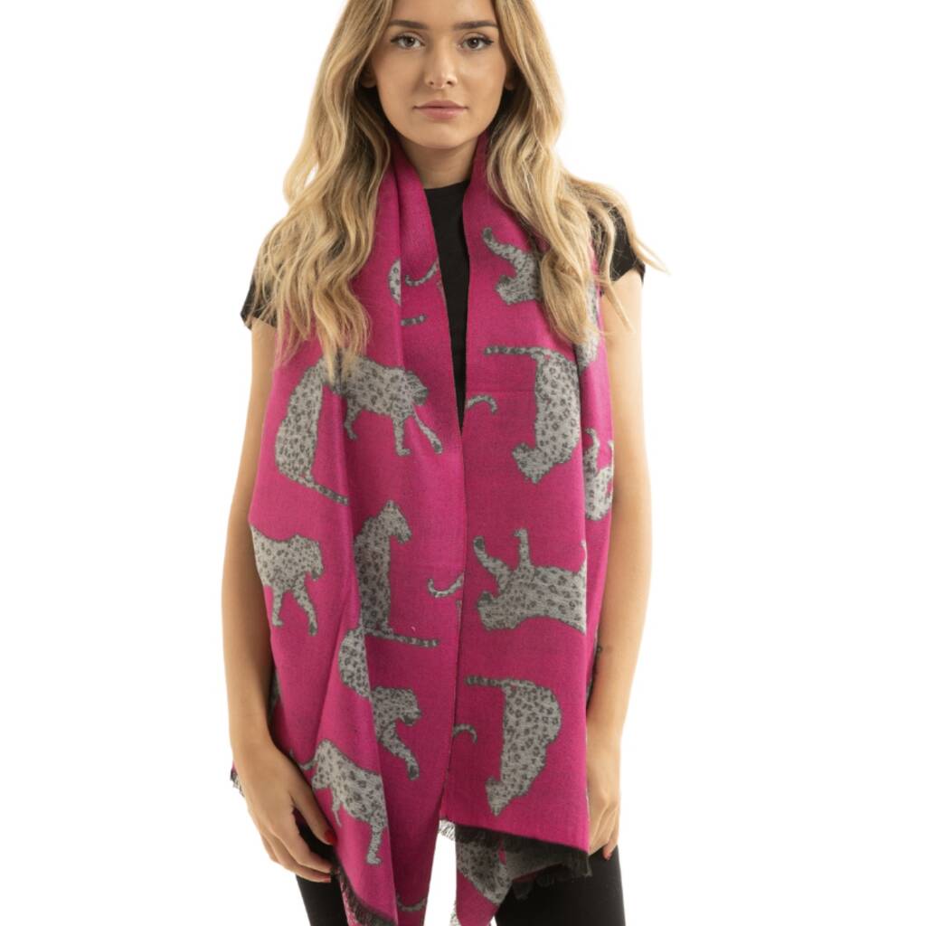 Winter Leopard Print Scarf By My Posh Shop