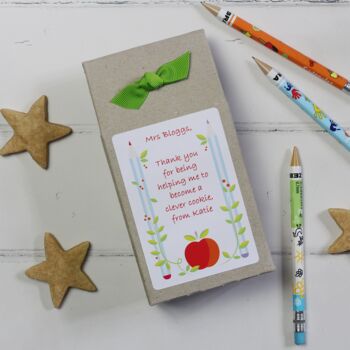 Personalised Teacher Thank You Baking Kit Gift|Pencils, 3 of 6