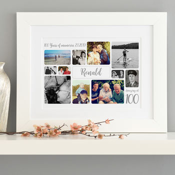 Personalised 100th Birthday Photo Collage, 4 of 12