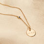 Personalised Birthstone Chain And Disc Necklace, thumbnail 1 of 8