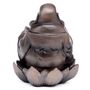 Wood Effect Lucky Buddha Backflow Incense Burner, thumbnail 2 of 4