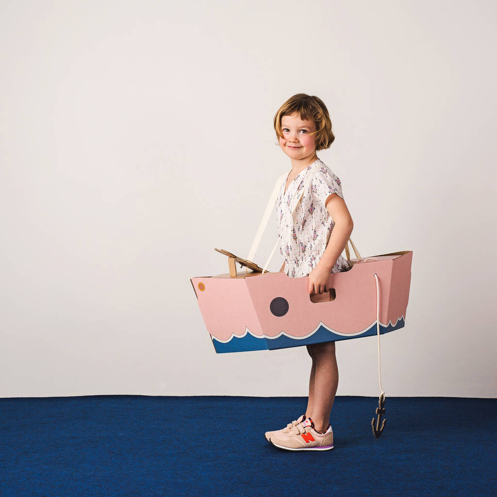 imagination cardboard boat costume by mister tody | notonthehighstreet.com