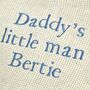 Personalised Daddy's Little Man Oatmeal Cardigan, thumbnail 3 of 4