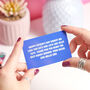 Personalised Metal Colourful Message Wallet Card, thumbnail 3 of 8