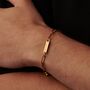Gold Engraved Paperclip Bracelet, thumbnail 1 of 8