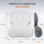 Memory Foam Back Lumber Support Chair Cushion, thumbnail 6 of 7