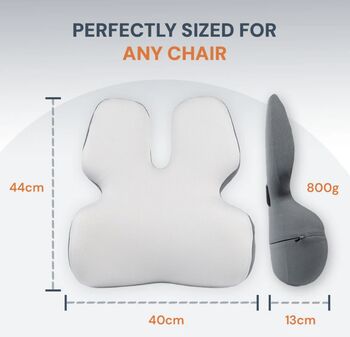 Memory Foam Back Lumber Support Chair Cushion, 6 of 7