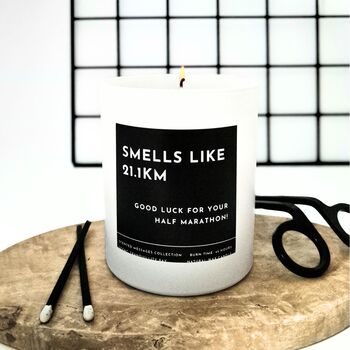 Personalised Triathlon Finisher Candle | Ironman Gift Her Him, 4 of 9